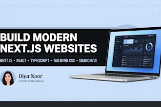 build modern nextjs website with tailwind and shadcn ui