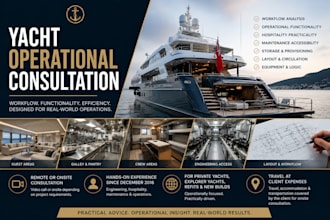 provide onboard yacht operational consultation