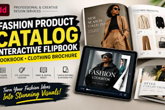 design fashion product catalog interactive flipbook lookbook clothing brochure