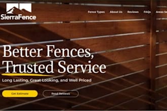 design wix fencing website fence contractor website fence installation website