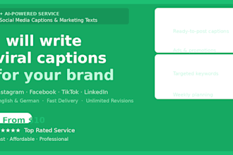 write engaging social media captions and marketing texts using ai