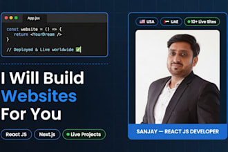 build a react js business website with SEO and deployment