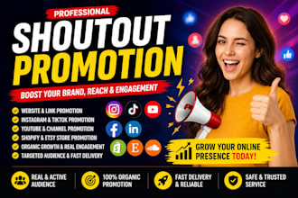 do viral shootout promotion for website etsy shopify instagram facebook tiktok
