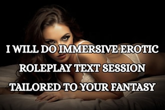 do immersive erotic roleplay text session tailored to your fantasy