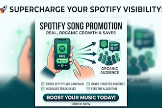 create ads campaign for spotify save, spotify song promotion