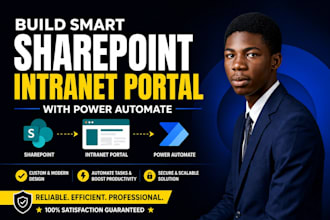 build sharepoint intranet, portal and power automate workflows