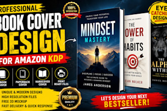 design professional book cover, KDP book cover, ebook cover for amazon KDP