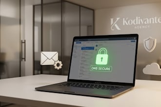 setup corporate email and configure custom domain dns