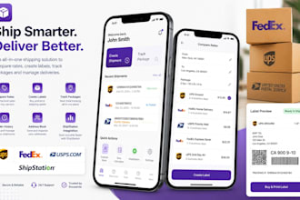 develop package parcel courier delivery mobile app ups fedex  usps, shipstation
