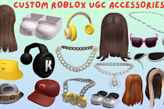create custom roblox ugc accessories, hats hair, chain, glasses and avatar items