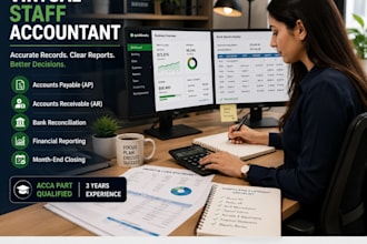 be your virtual staff accountant and manage monthly bookkeeping