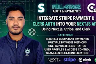 integrate stripe payment and clerk auth into your nextjs app