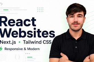 build a responsive react, nextjs, and tailwind CSS website