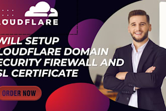 setup cloudflare domain security firewall and SSL certificate