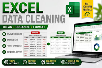 clean and organize your excel or CSV data