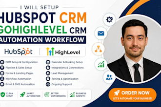 setup hubspot crm zoho crm pipeline gohighlevel automation