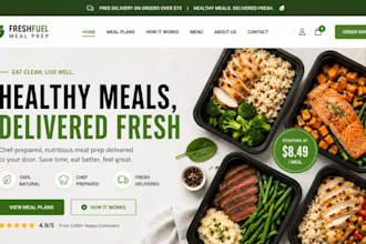 build meal prep website food delivery website meal prep shopify store food store