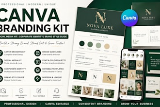 design canva branding kit social media kit corporate identity brand style guide