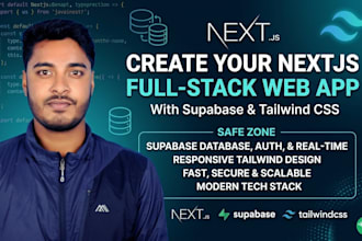 create a nextjs full stack web app with supabase and tailwind CSS