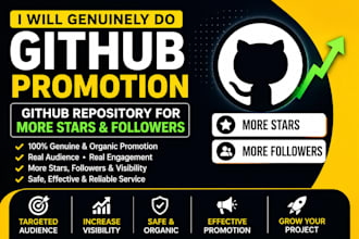 genuinely do github promotion github repository for more stars and  followers