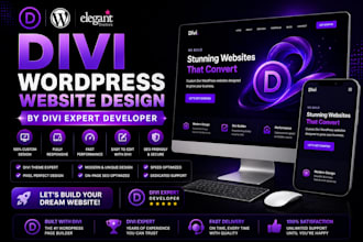 design divi wordpress website with divi expert developer