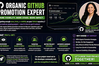do organic github promotion to gain stars fork repo traffic