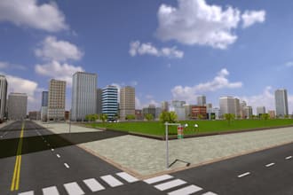 do high quality roblox map, roblox environment, roblo city map as roblox builder