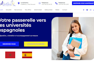 create a professional school or academy website with launch support