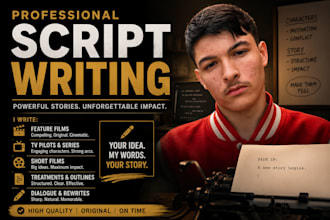create a script for your films, TV shows and youtube video