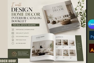 design home decor interior catalog booklet for real estate industry