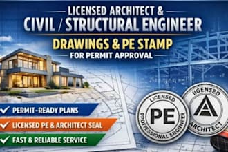 licensed civil and structural engineering drawings pe stamp