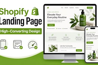 design a high converting shopify landing page for your store