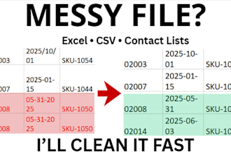 clean and organize your contact or CRM data