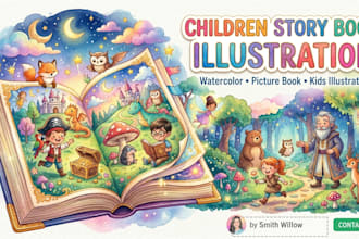 do story book, children storybook illustration, children book