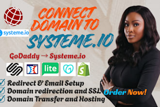 connect godaddy domain to systeme io and fix dns