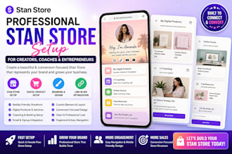 set up and customize your stan store professionally  with seo products listing