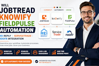 jobtread knowify fieldpulse automation rei reply servicetrade roofr integration