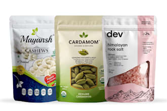 design premium mylar bag packaging and realistic 3d mockup