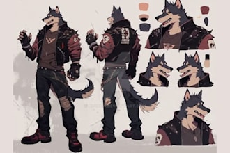draw furry art furry anthro, furry character sheet, sfw, fursona furry fan art