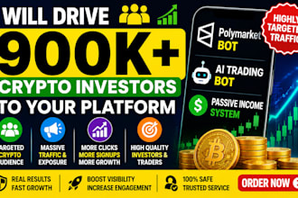 drive 900k crypto investors to polymarket bot, ai trading bot, passive income