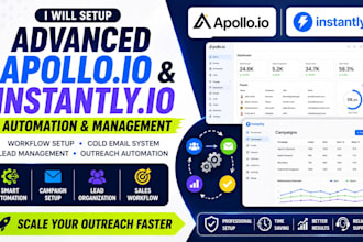 setup advance workflow automation and management with apollo io or instantly io