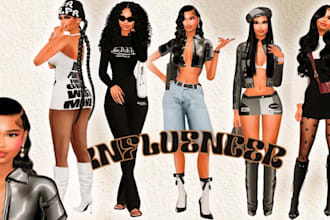 create custom imvu 3d models, clothes, sims 4 cc and accessories