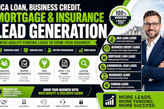 generate mca loan business credit mortgage and insurance leads funding leads