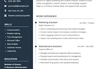 write a professional resume, bio, or cover letter