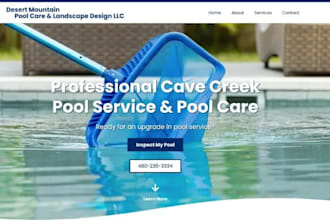 design wix pool cleaning website swimming pool contractor website