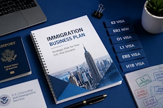 write an immigration business plan for e2 eb2 niw o1 l1 eb5 h1b visas