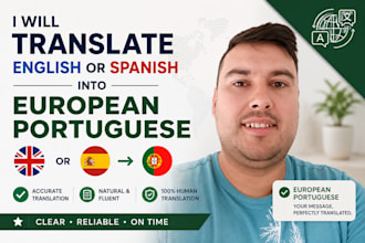 translate english or spanish to european portuguese