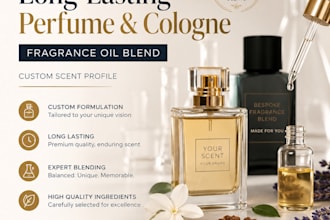 formulate long lasting perfume, cologne fragrance oil blend custom scent profile