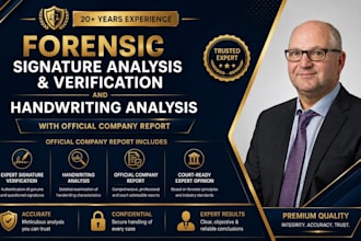 do forensic signature analysis and comparison with forensic company report