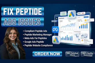 fix peptide ads issues, run compliant peptide ads manage peptide marketing